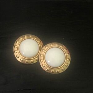 Gold Guilded Clip-On Earrings